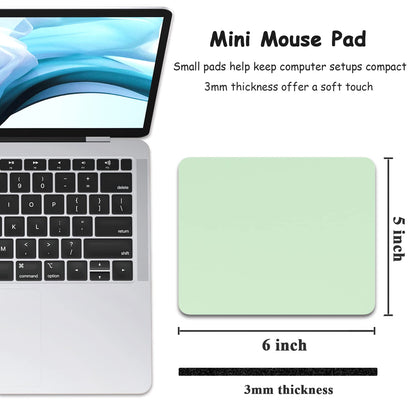 Dapesuom Mouse Pad 5 x 6 Inch With Non-Slip Rubber Base, Waterproof Mat for Women Kids Men, Wireless Mouse Laptops Keyboard Tray Home Office Travel, Lake Green