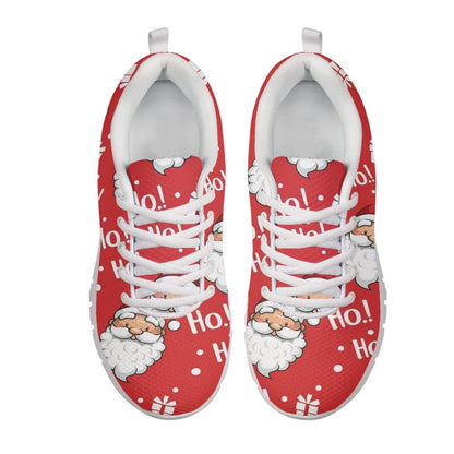 Jeiento Women's Running Shoes Casual Breathable Athletic Tennis Sneakers Christmas Hat Snowman,Red