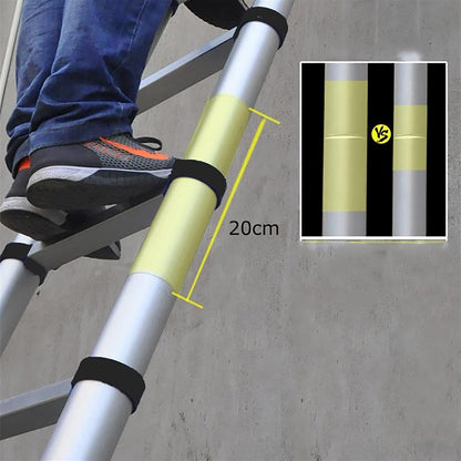 Household Daily or Emergency Use Portable Extendable Step Ladders2M-8M Telescoping Ladder Aluminum Extension Ladder & Loft Roof Hook Kit Telescopic Ladder Foldable Capaci