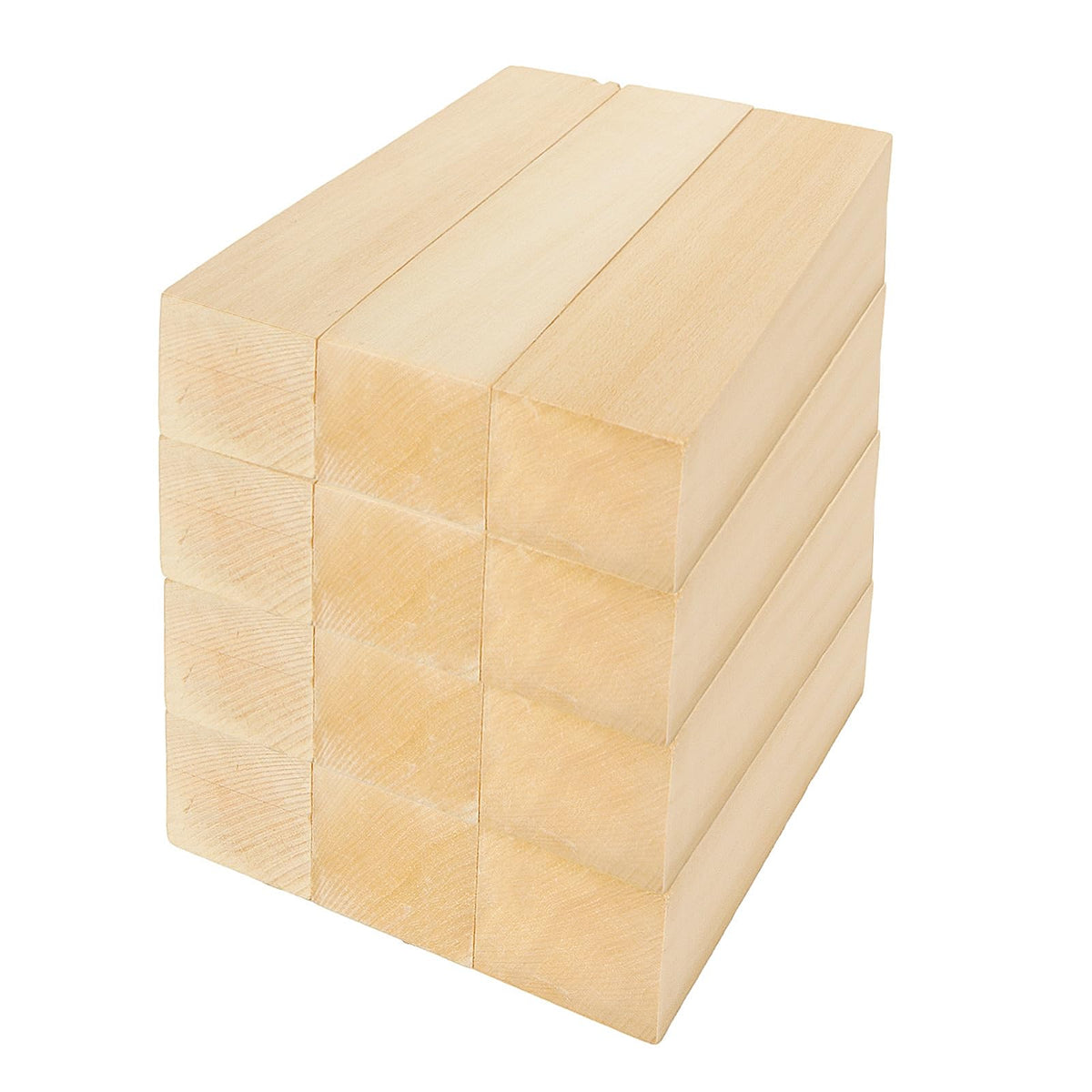 LDHHYH 12 Pack Basswood Carving Blocks Set, 5 x 1.5 x 1.5 Inch Unfinished Wood Blocks for Crafts, Unfinished Wood Squares Wooden Blocks for DIY Carving, Crafting and Whittling