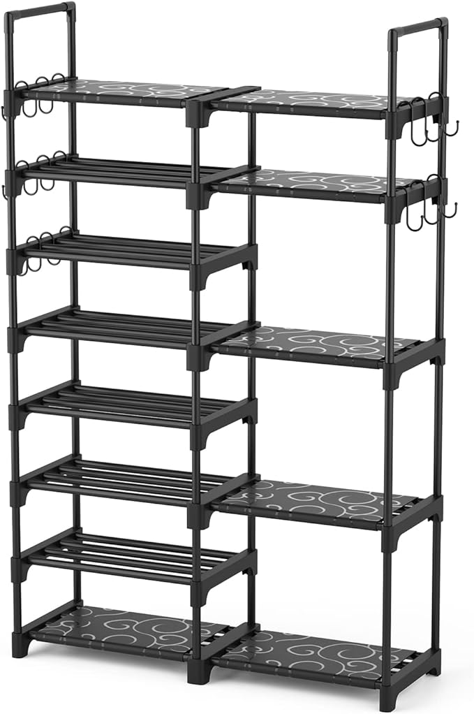 ROJASOP Shoe Rack Organizer, 8-Tier Metal Shoe Rack