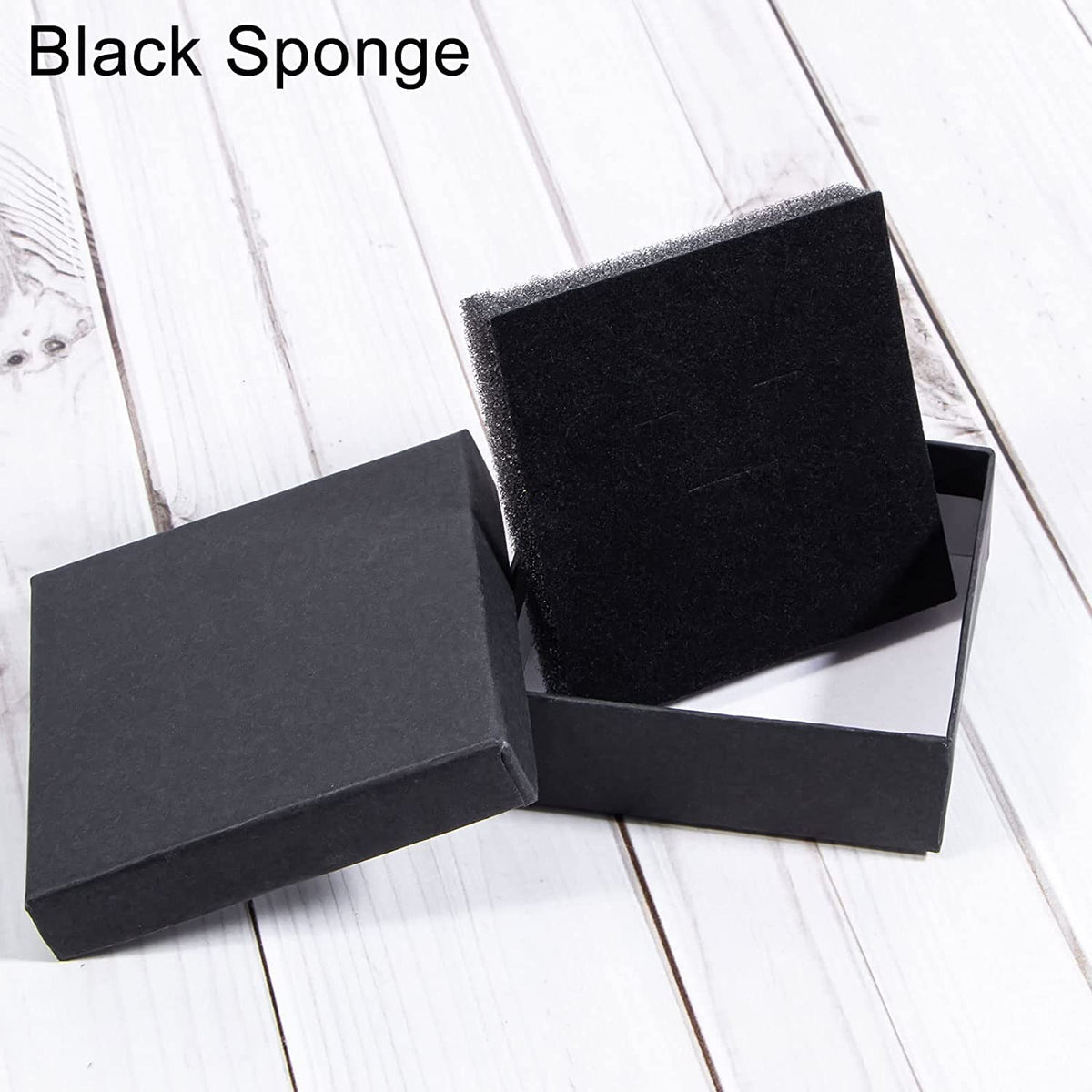 Sdootjewelry Black Jewelry Boxes Bulk 12 Packs, Jewelry Gift Box with Foam, Small Jewelry Boxes for Gifts, 3.5'' × 3.5'' × 1.2''