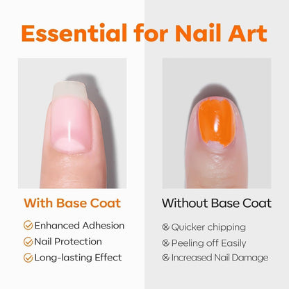 modelones Builder Nail Gel with Gel Top Coat, 3Pcs Clear Builder Nail Kit for Thickening Apex Building Extension Rhinestone Gel Tips Glue, U/V LED Lamp Cured for Home DIY Salon Girls