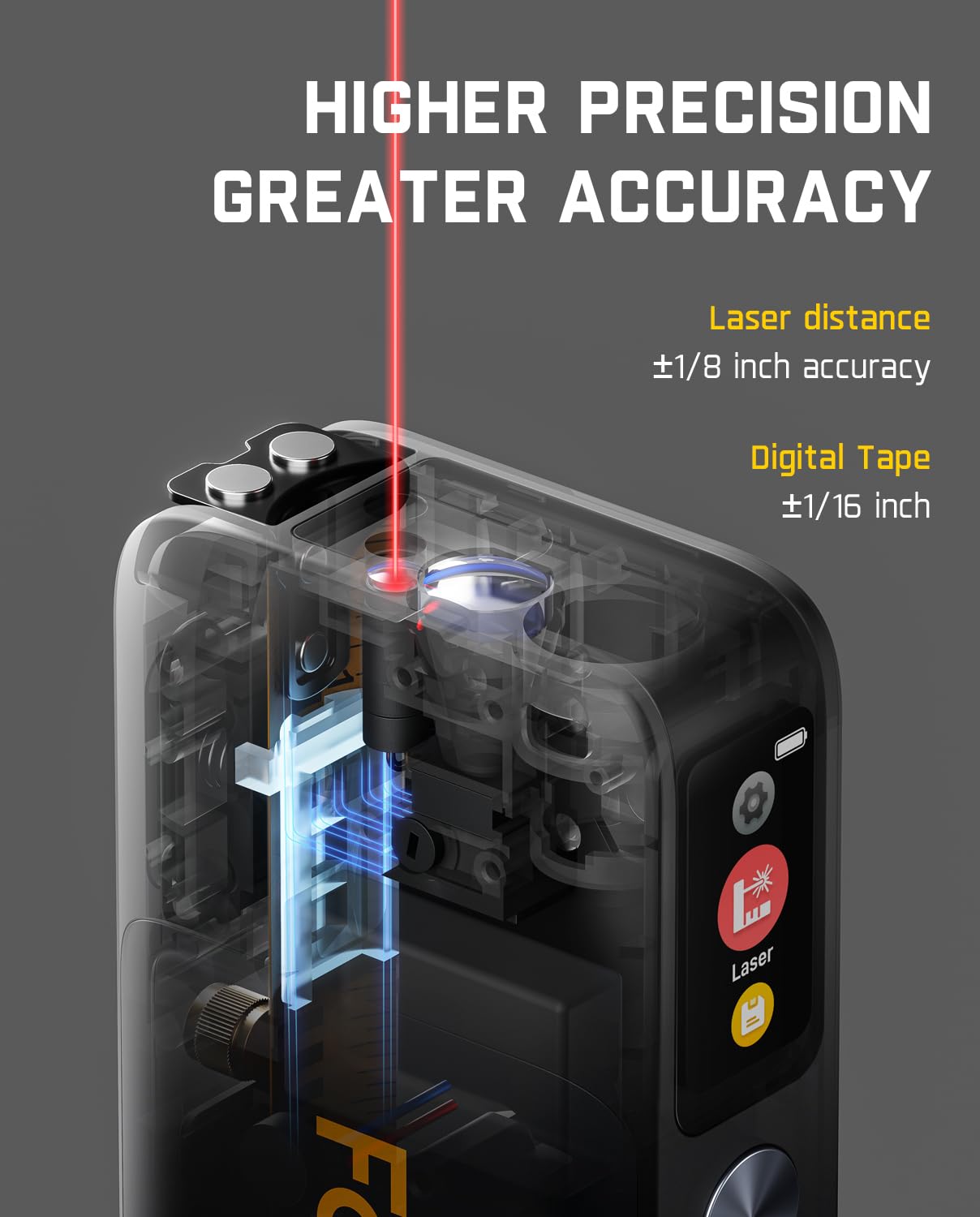 Fanttik A10 Pro 2-in-1 Digital Laser Tape Measure with HD IPS Color Display & Fanttik F2 Master Mini Cordless Rotary Tool Kit 4V