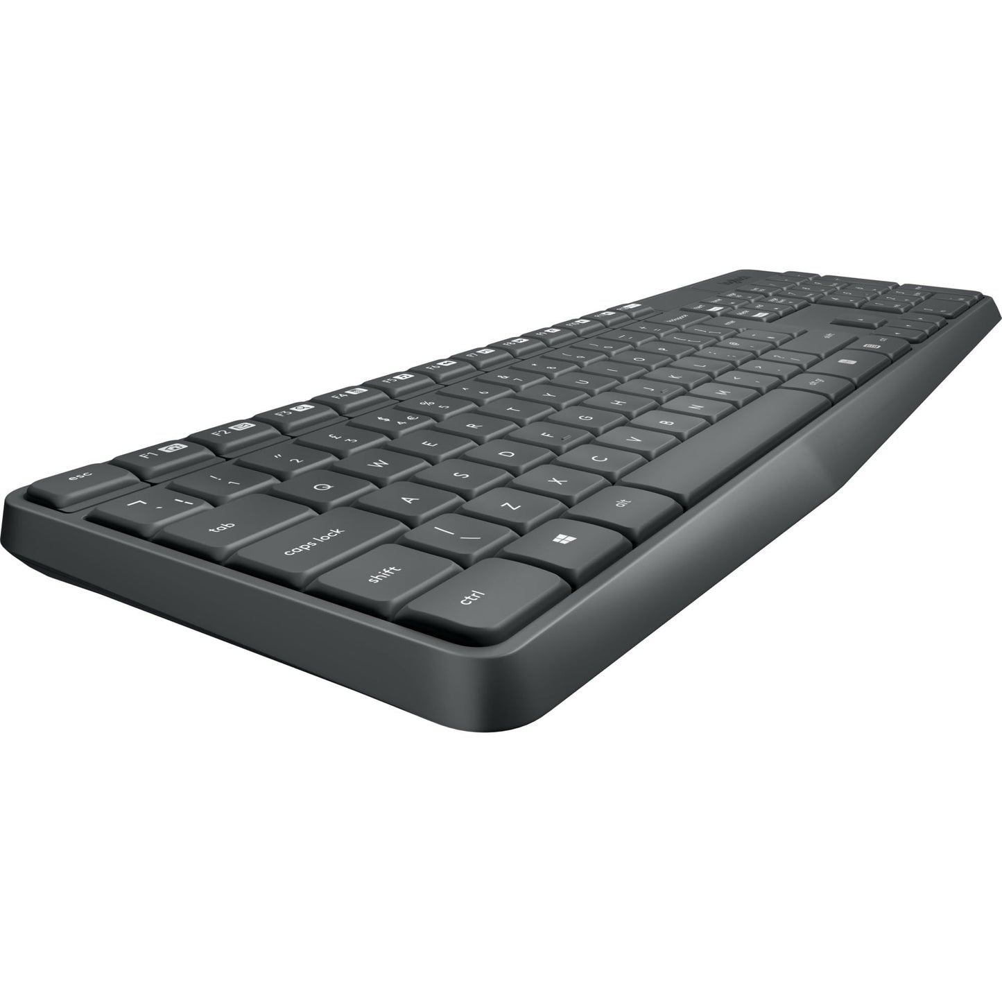 Logitech MK235 Wireless Keyboard and Mouse Combo for Windows, QWERTZ German Layout - Grey