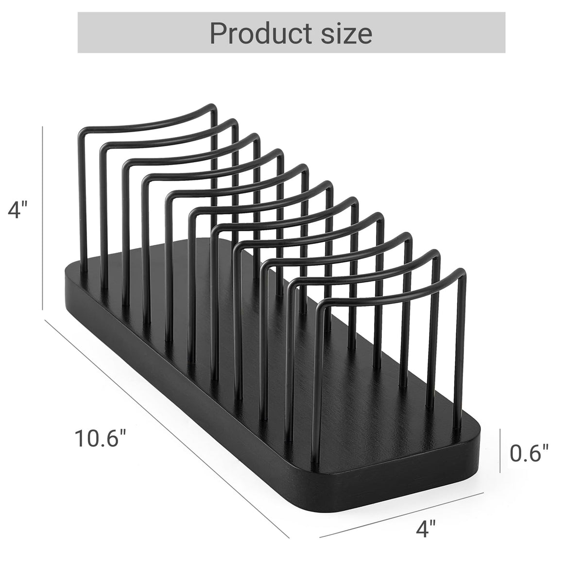 Mkono Hat Organizer for Baseball Caps, Hat Holder for 10 Baseball Caps, Tabletop Hat Rack Stand Hat Storage Display Cap Organizer for Desk Closet Shelf Dresser (Black, Small)