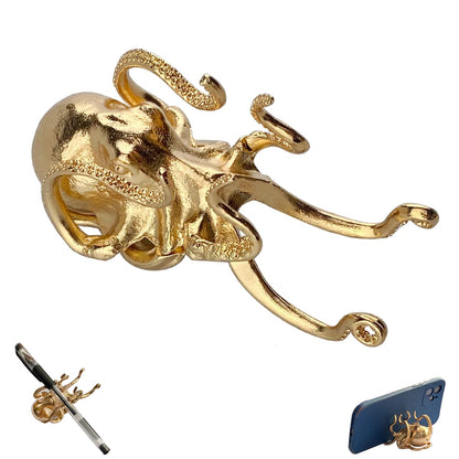 Octopus Aluminum Alloy Phone Stand - Multifunctional Holder for Office & Home Decor