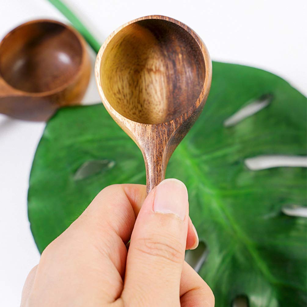 Wooden Measuring Spoon Coffee Beans Ground Spoon Tablespoon Scoop Wooden Kitchen Soup Spoon Scale Teaspoons Kitchen Baking Utensils