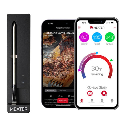 MEATER SE: 100% Wireless Smart Meat Thermometer | No Wires, No Fuss | 165ft Bluetooth Range | Dual Temp Sensors | Guided Cook System | Dishwasher Safe | Perfect for BBQ, Grill, Oven, Smoker