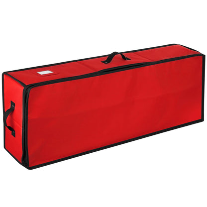 Hearth & Harbor Wrapping Paper Storage Container - Christmas Storage Bag with Interior Pockets - Gift Wrap Organizer Fits Up to 22 Rolls of 40" - Tear Proof, Red