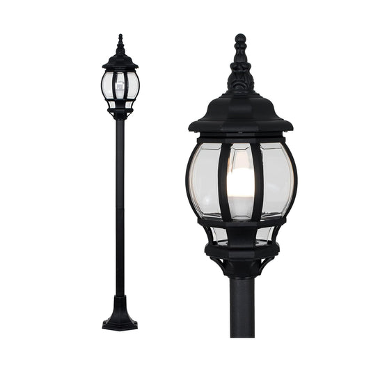 MiniSun | Modern Black Bollard Lamp Post Light | Post Lights, Home Décor & Improvement Essential