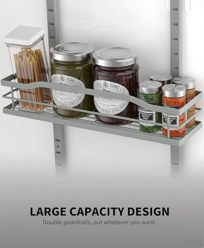 Moforoco Grey 9-Tier Over The Door Pantry Organizer, Pantry Organization and