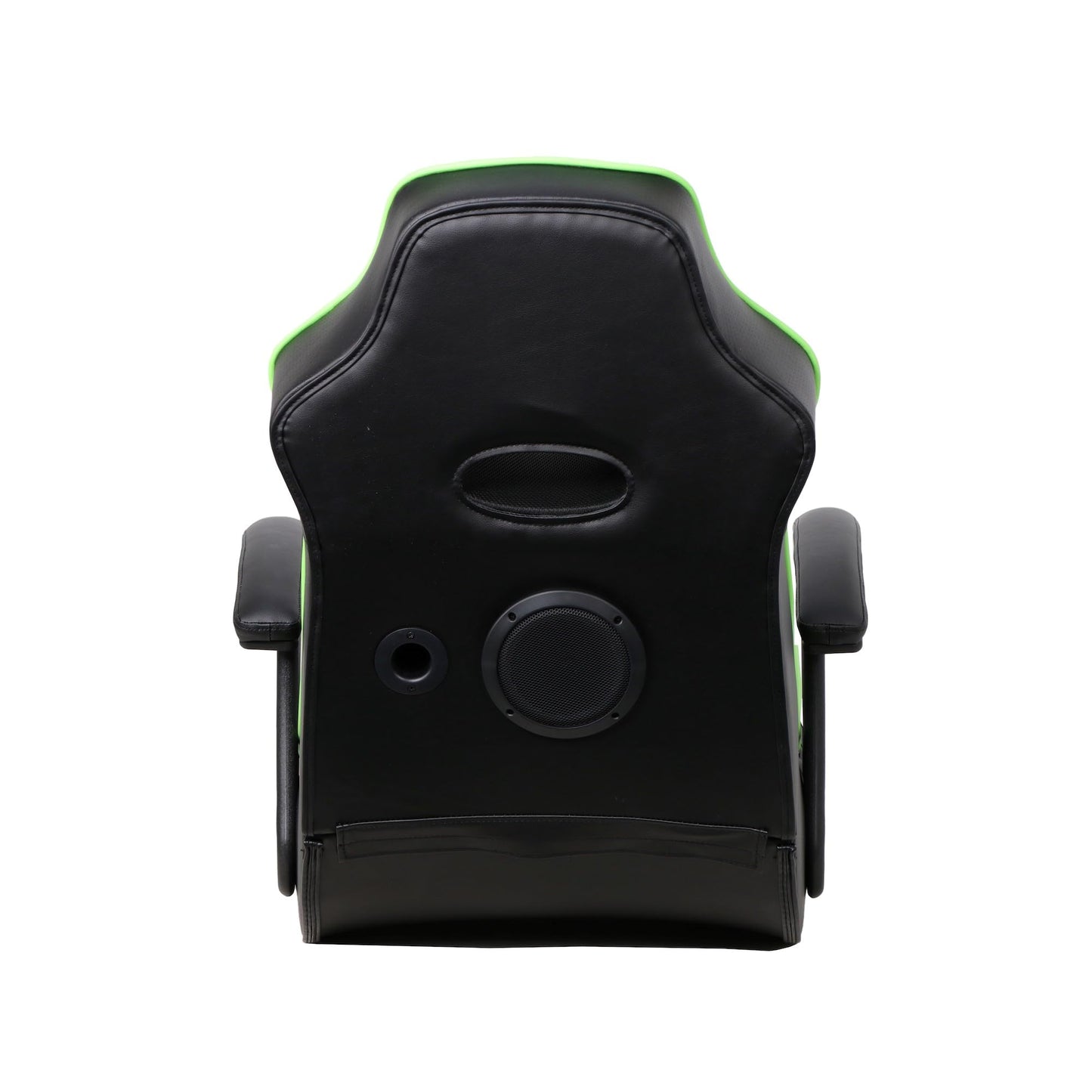 X Rocker Limewire Video Gaming Floor Chair with Armrests, Built-In Audio via Wireless Bluetooth, Foldable, Vegan Leather, 300 lbs Max, Amazon Exclusive, Black with Green