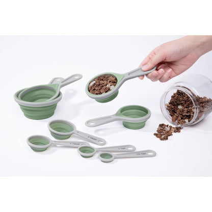 Kitchen Gadgets Set 13 Piece, Space Saving Cooking Tools Includes Collapsible Measuring Cups Measuring Spoons and Stackable Kitchen Gadgets for Small Space, RV Essentials Camper Accessories