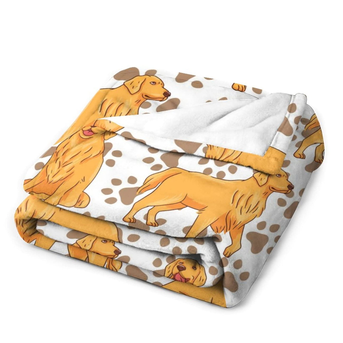 AIOMXZZ Golden Retriever Blanket Gifts, 60"x80" Dog Pattern Flannel Fleece Throw Blanket Soft, Lightweight, Comfortable, Warm Golden Retriever Themed Blanket for Humans Adults Kids