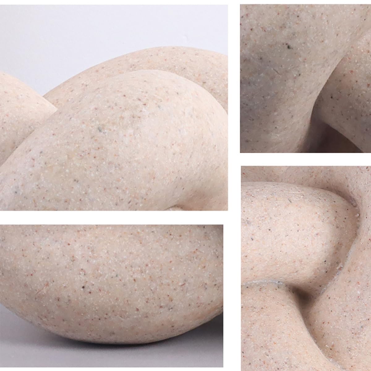 Semeid Handmade Sandstone Geometric Knot Sculpture Decor