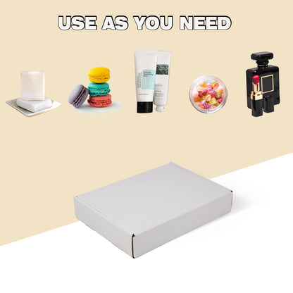 Sodissa 11x8x2 Inches Shipping Boxes Pack of 25, White Corrugated Cardboard Boxes for Small Bussiness