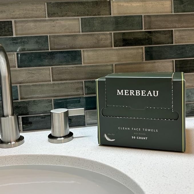 Clean Facial Towels for Sensitive Skin, 100% USDA Biobased Face Towels
