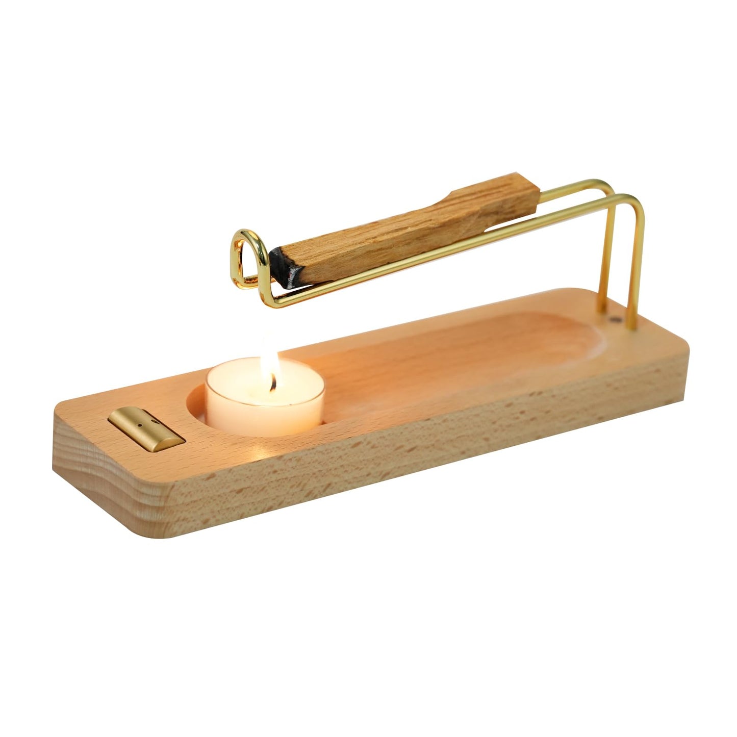 Incense Holder for Burning Palo Santo & Sage Sticks (Standard, Wooden Palo Santo and Sage Burner)