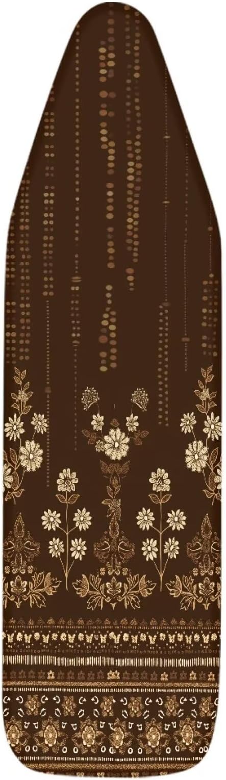 Grey Flower Print Ironing Board Cover and Pad Full Size Iron Board Cover Home