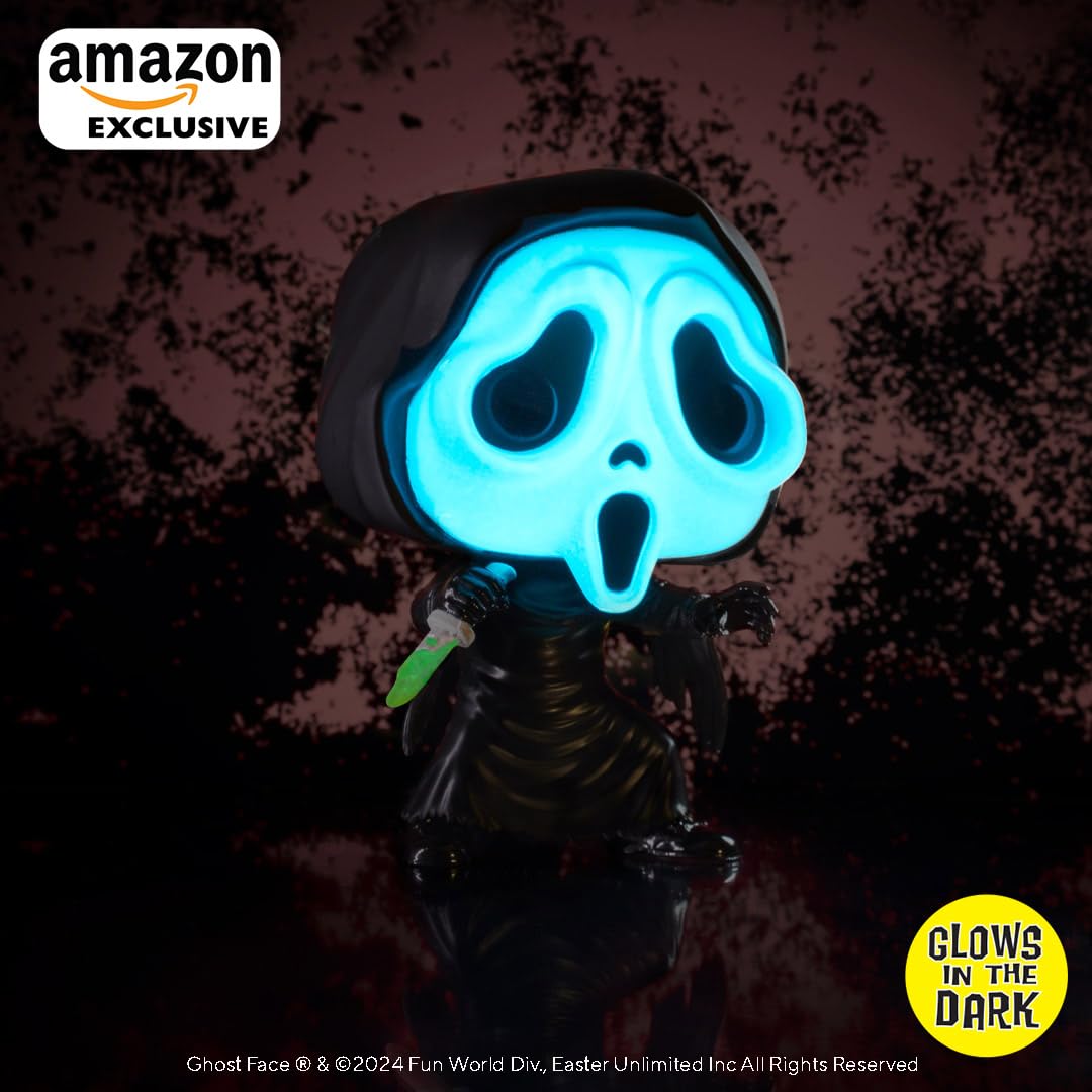 Funko Pop! Movies: Ghostface - Glow In the Dark - Amazon Exclusive - Collectable Vinyl Figure - Gift Idea - Official Merchandise - Toys for Kids & Adults - Movies Fans