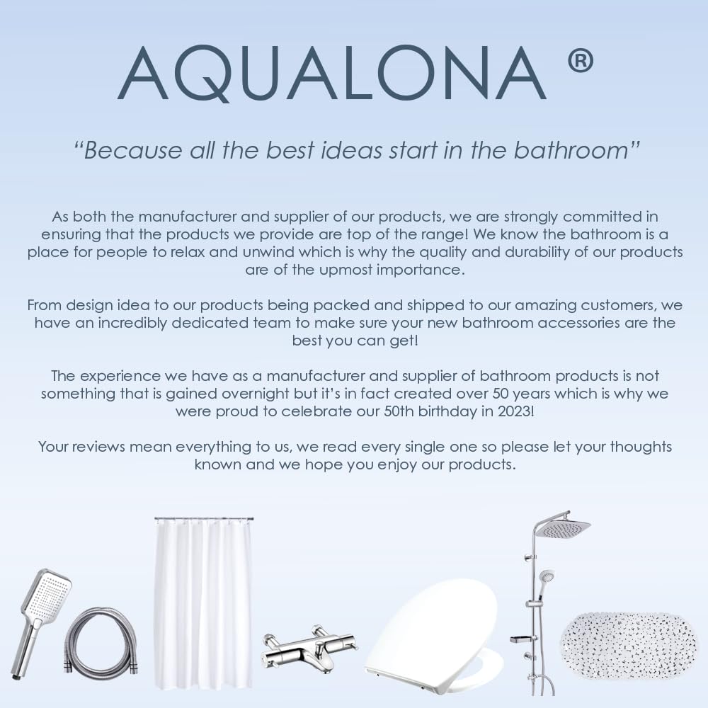 AQUALONA® Luxury Grey Oak Effect Toilet Seat - Soft Close MDF Moulded Wood Seat with Quick Release Button and Durable Hinges - Comfortable, Easy to Clean and Install with Universal Fittings