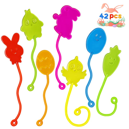 Valentines Sticky Hands Bulk 48PCS Valentines Day Gifts for Kids Classroom Prizes Valentines Party Favors for Kids Stretchy Heart Sticky Hand Toy Valentines Day Goodie Bag Stuffers Kid Party Supplies