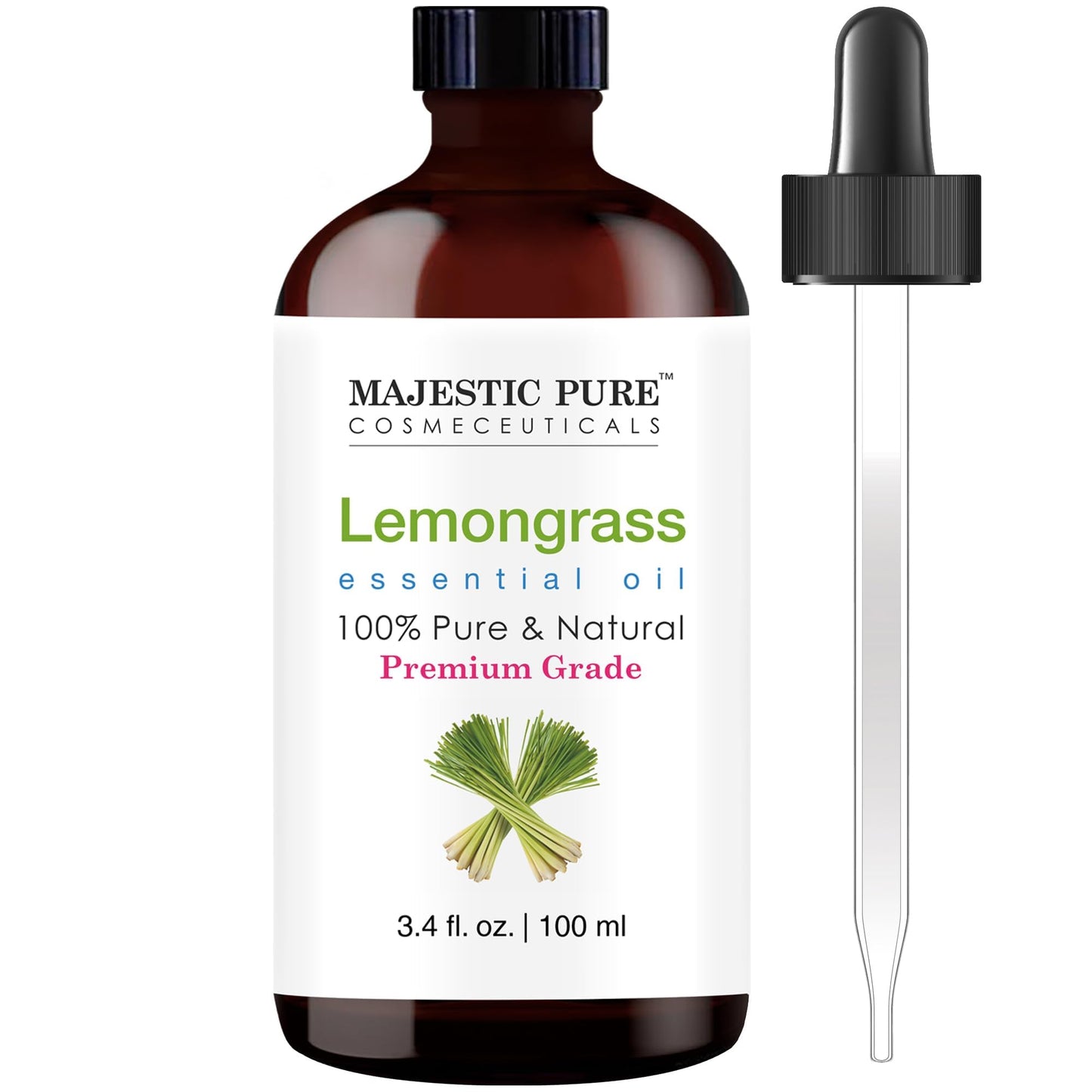 Majestic Pure Lavender Essential Oil with Glass Dropper - Huge 4 Fl Oz - 100% Pure and Natural Lavender Oil - Premium Grade Essential Oils for Diffuser, Aromatherapy, Soap and Candle Making