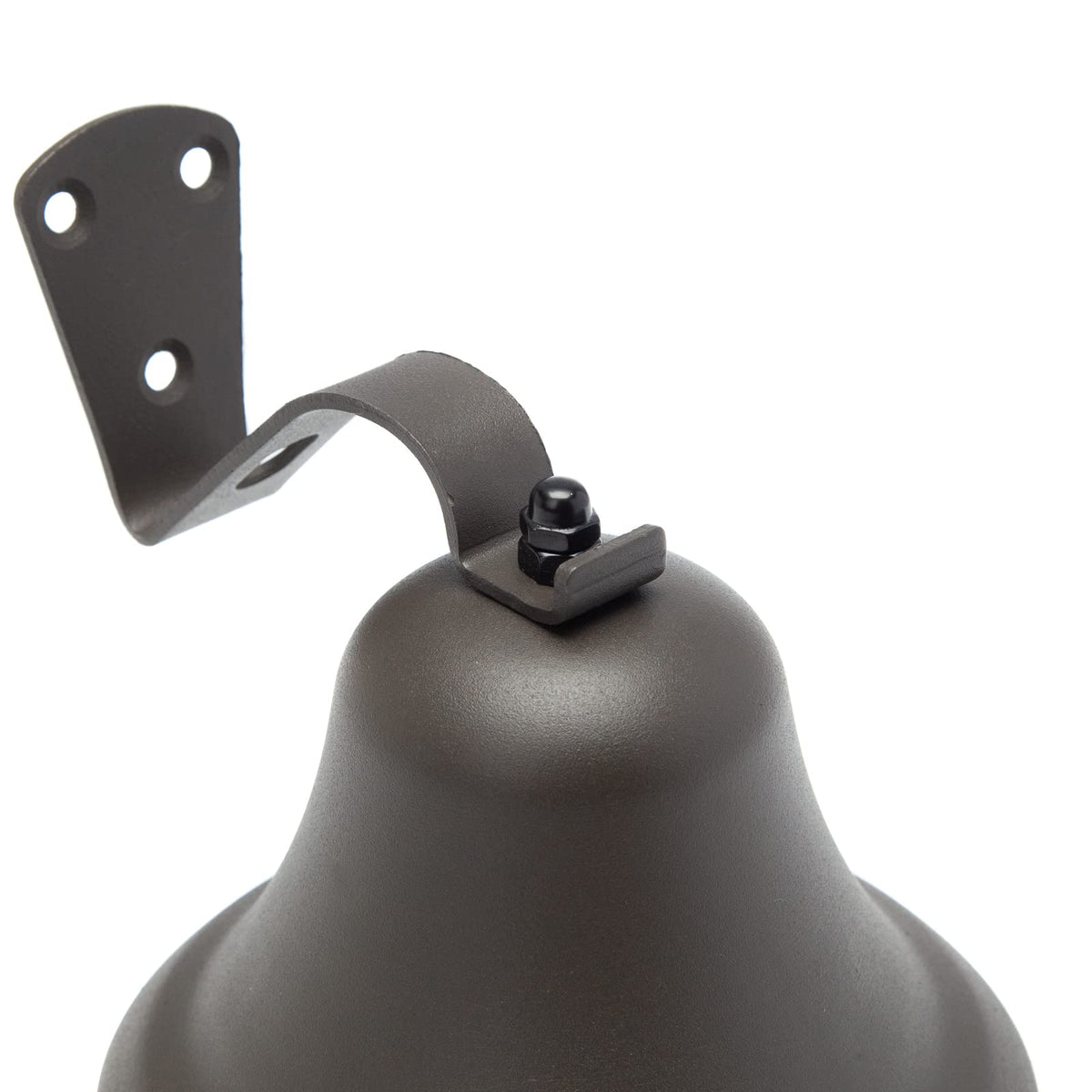 Black Hanging Dinner Bell with Outdoor Mount, Indoor Use, Nautical/Door/Church Design, Rope Included