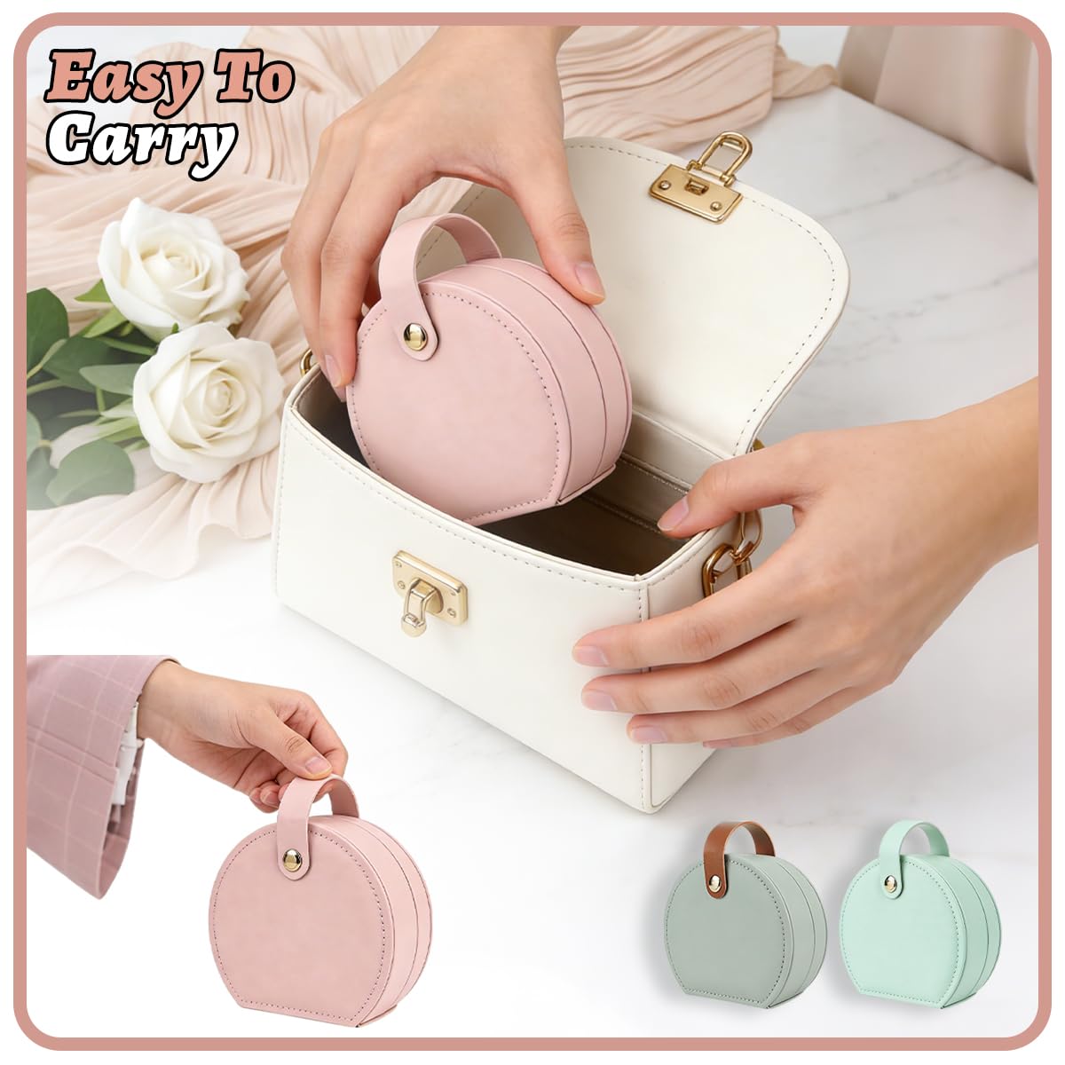 Esamploe 18 Pcs Mini Jewelry Travel Case,Gorgeous Leather Travel Jewelry Box for Bridal Proposal Gifts,Exquisite Multicolor Bulk Jewelry Boxes for Rings,Earrings and Necklaces