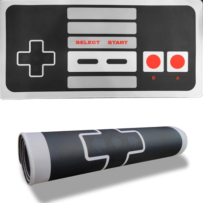 Large Gaming Mouse Pad - NES Retro Controller Desk Mat, 23.6"x11.8" Extended Computer Mousepad with Odorless Rubber Base, Waterproof Micro-Weave Surface for Office, Home & Gamers (Switch 2 Style)