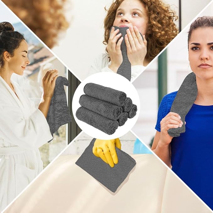 Orighty 6-Pack Grey Hand Towels