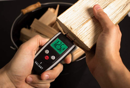Valiant FIR421 Digital Moisture Meter for Firewood Timber and Brickwork, Black