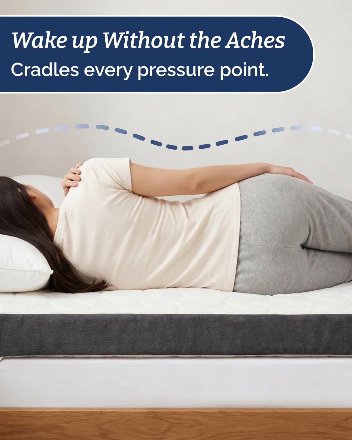 Mattress Topper - 3 Inch Memory Foam Mattress Topper with Cooling Cover for Hot Sleepers - Plush, Thick & Comfy - Pain & Pressure Relief - Twin Size Mattress Pad with Straps & Removable Washable Cover