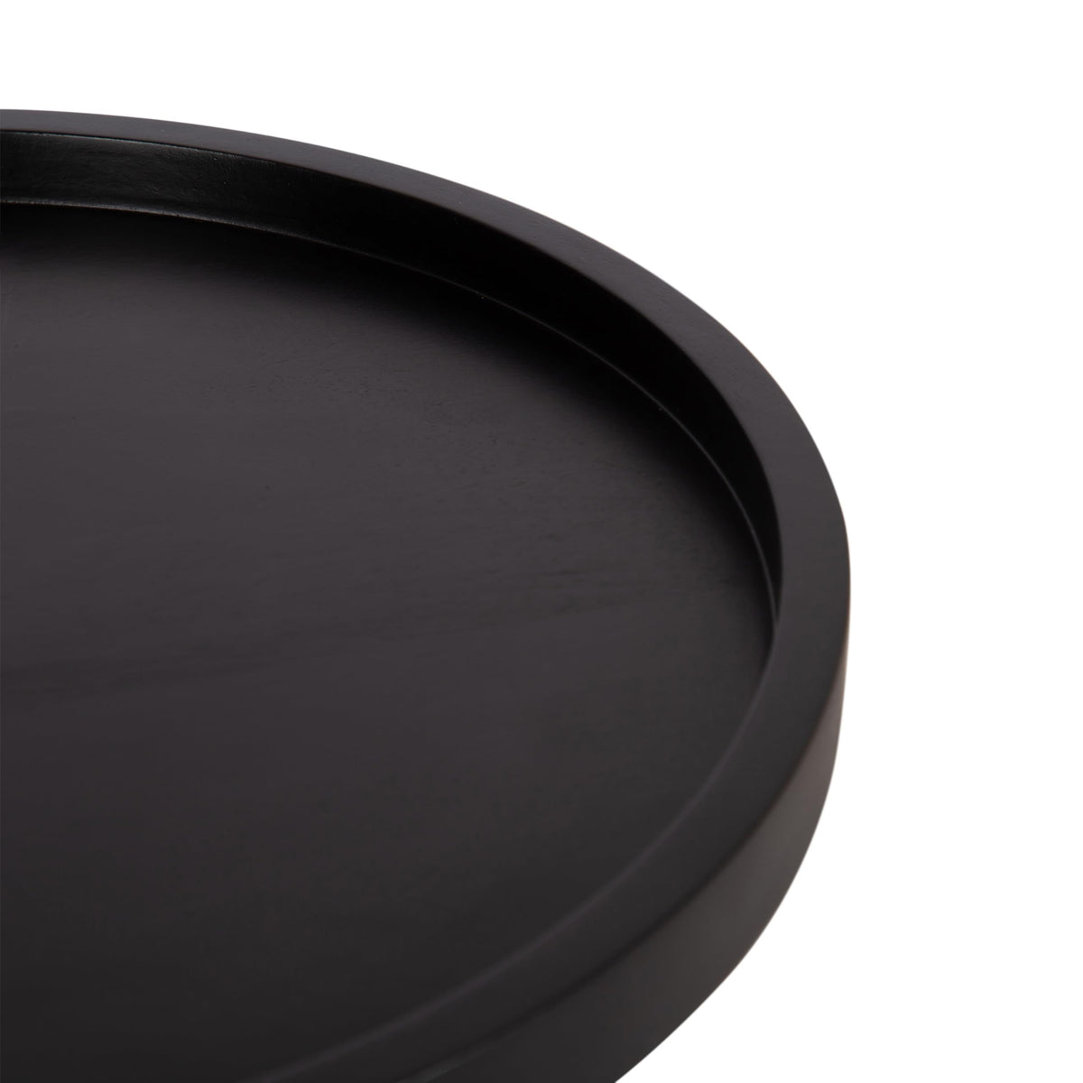 Kate and Laurel Halsey Round Lazy Susan Tray Organizer; 18 Inch Diameter; Black; Transitional Round Countertop Organizer with Turning Lazy Susan for Kitchen Storage