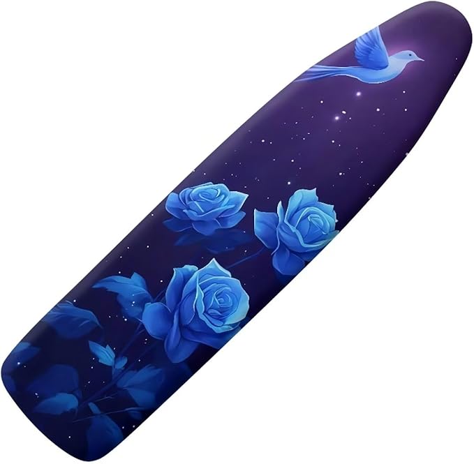 Ironing Board Cover with Elastic Edge, Rose Hummingbird Non Stick Scorch Stain