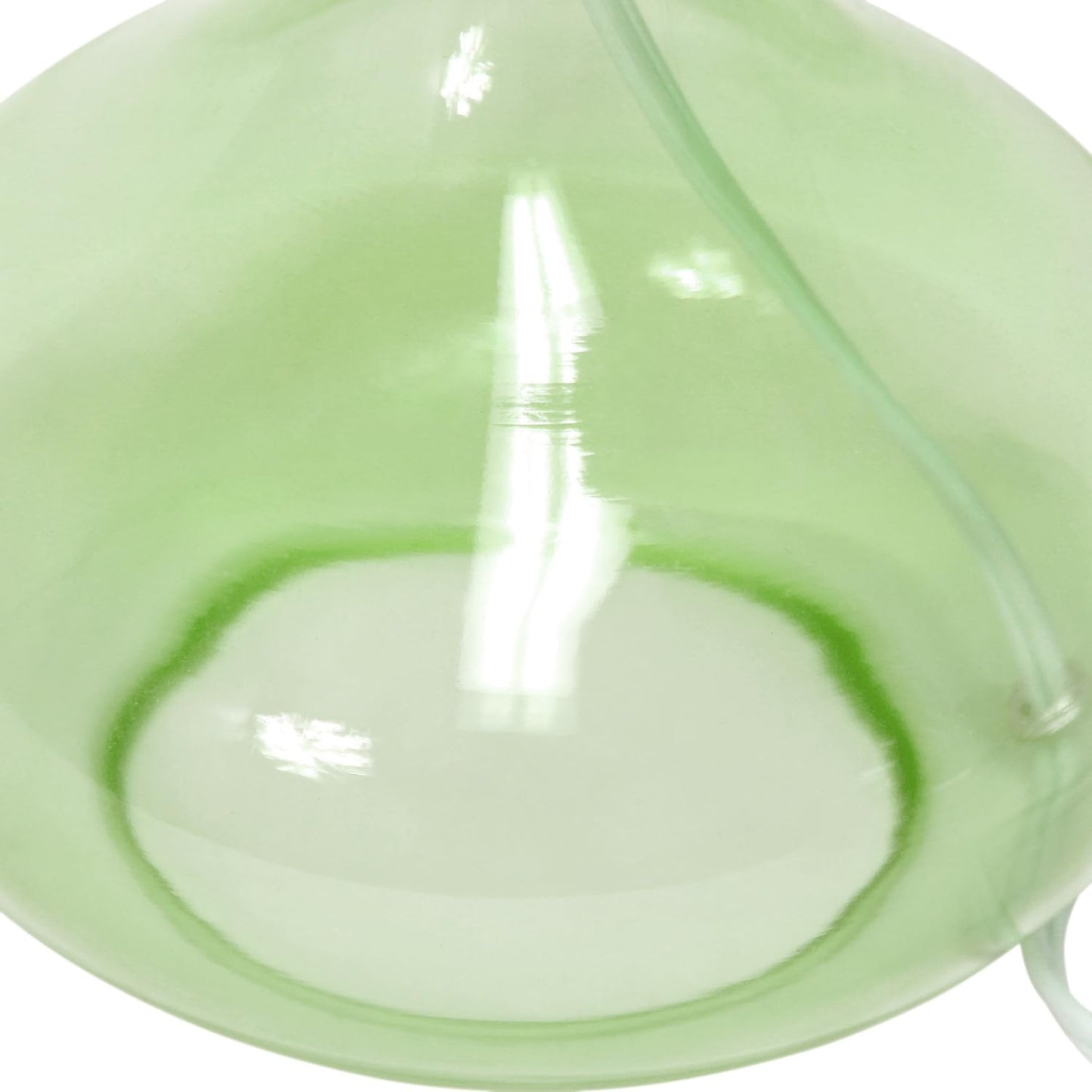 Simple Designs LT2063-GRW Glass Raindrop Table Lamp with Fabric Shade, Green with White Shade