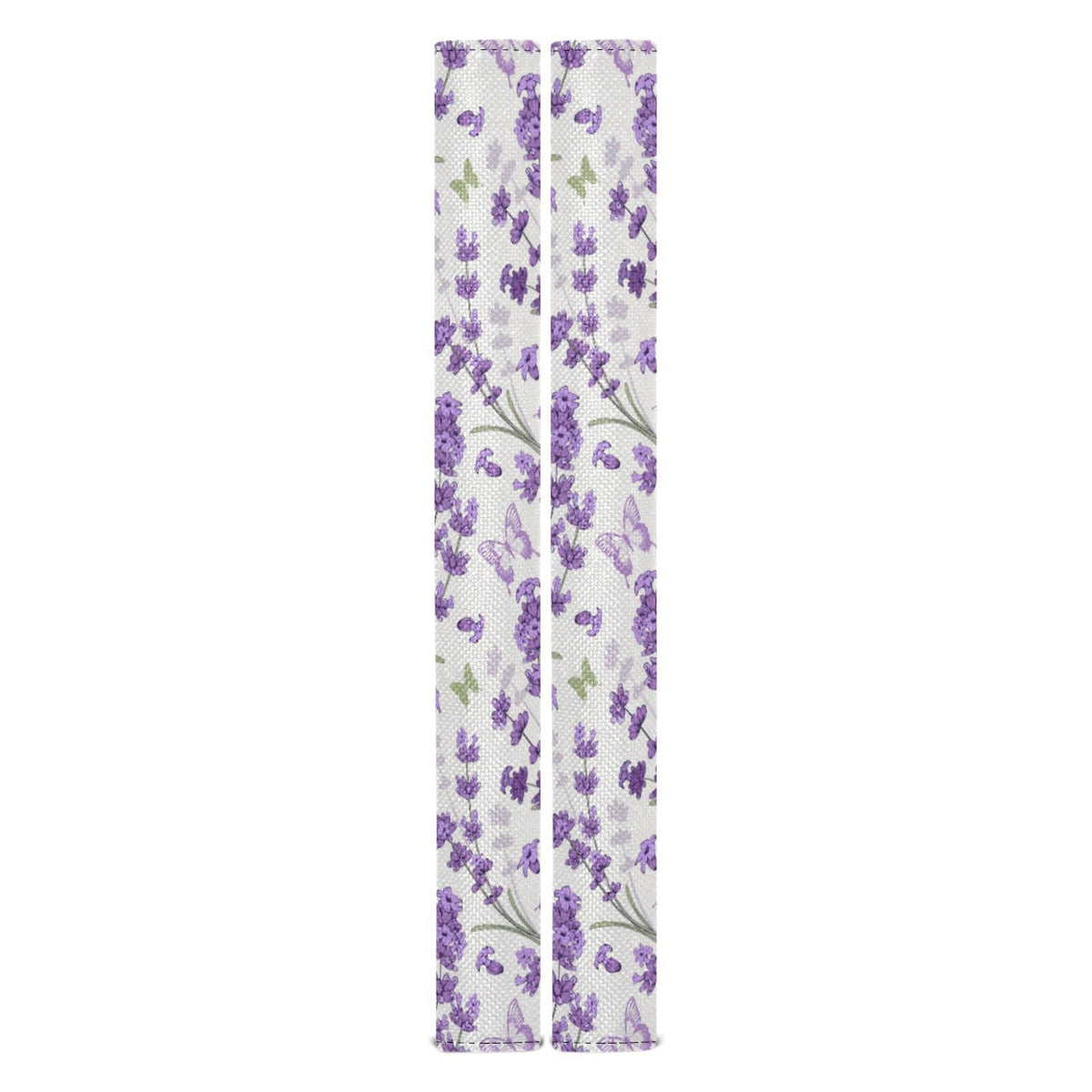 Eionryn Floral Lavenders Refrigerator Door Handle Covers Spring Flowers Purple Provence Kitchen Appliances Gloves for Microwave Dishwasher Fridge Door Cloth Protector 2pcs