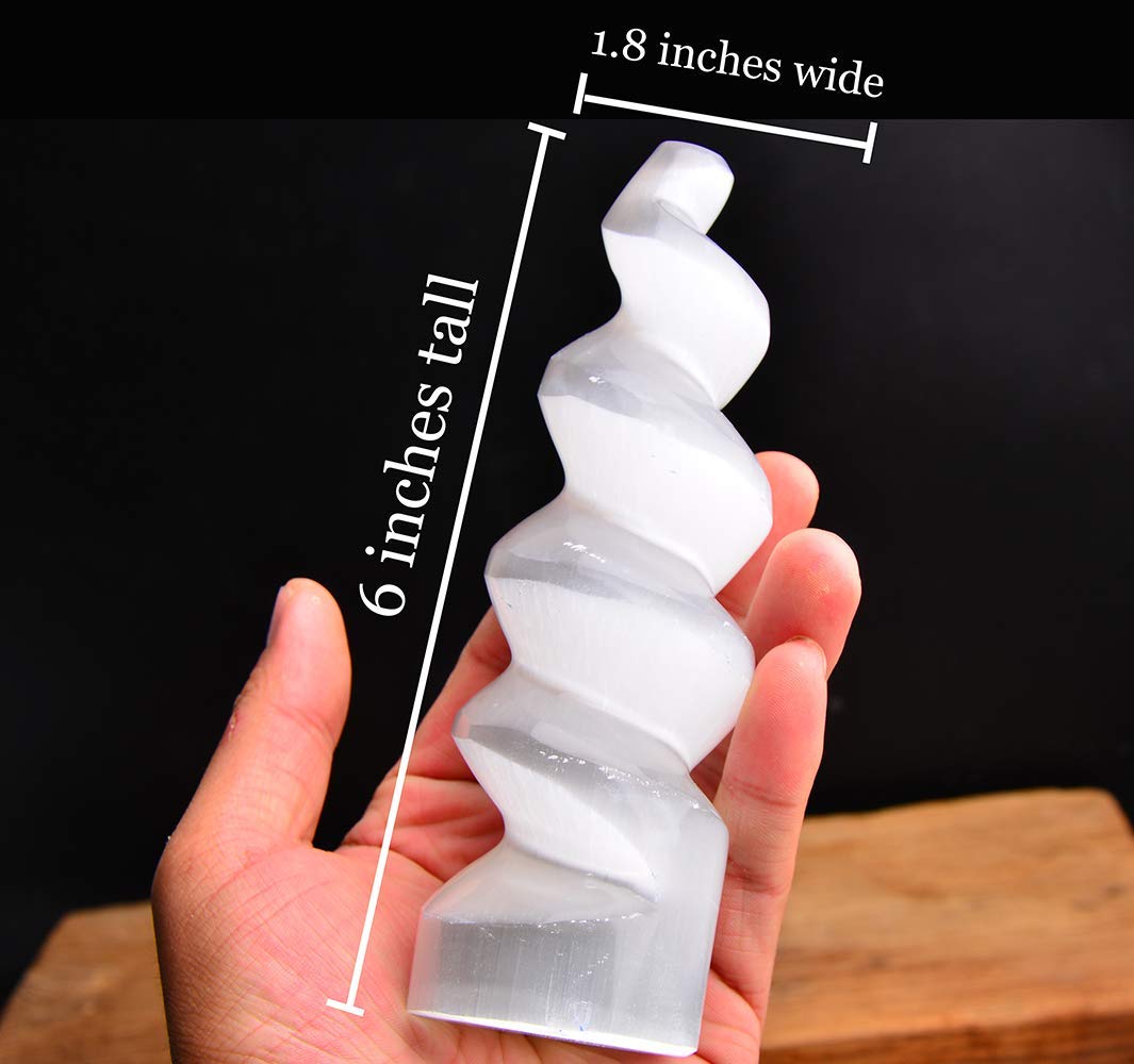 AMOYSTONE Crystal Towers Selenite Wands Large Rose Quartz Meditation Crystals Great Gifts
