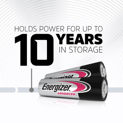 Energizer Advanced - AA Batteries (24 Pack) - Double A Battery 1.5V - Up To 100% Longer Lasting - Ideal for High-Drain Devices - 0% Plastic Packaging - 10 Year Shelf Life [Amazon Exclusive]