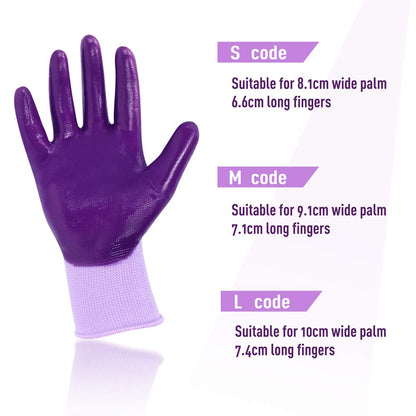Jardineer Gardening Gloves for Women 6 Pairs, Ladies Gardening Gloves Medium, Garden Gloves Women for Yard, Cleaning, Fishing, Camping (Medium)
