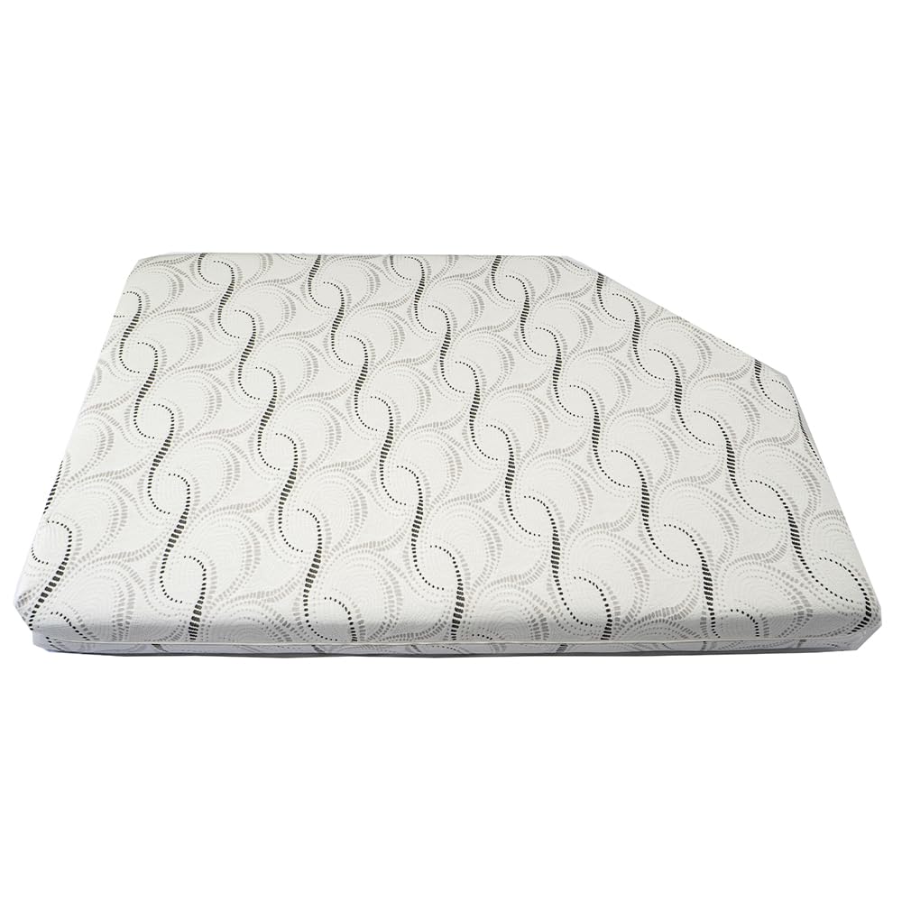 Camping World Cozyway RV Bunk Mattress - 4" Thick Memory Foam, Reversible Design for Custom Comfort, 51" W x 74" L with 22" Corner Cut - Perfect for Campers and RVs