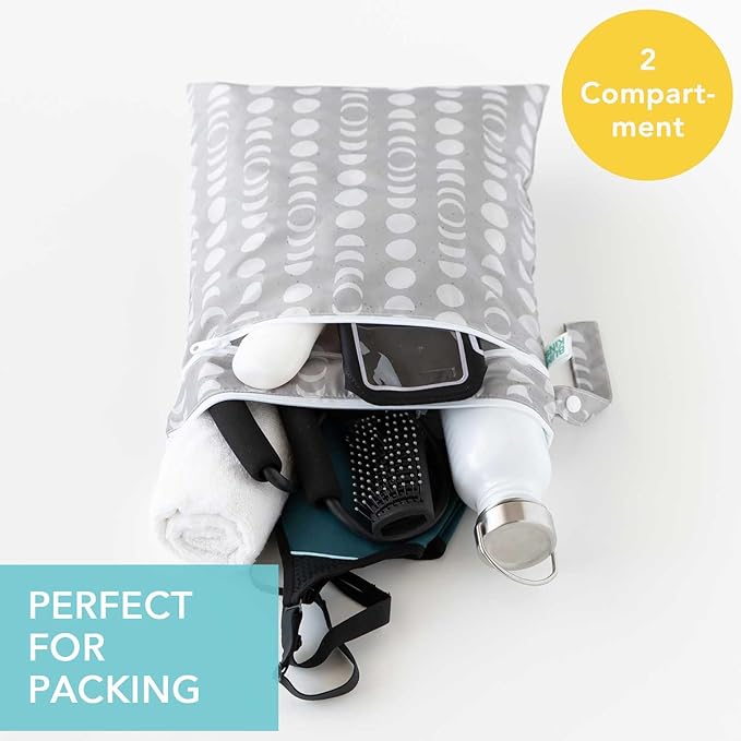 Bumkins Waterproof Wet Dry Bag for Baby, Swim Suit, Cloth Diapers, Pump Parts