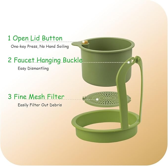 Kitchen Sink Strainer Basket, Hanging Corner Food Scrap Catcher, Sink Basket
