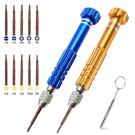 ESINAM Portable Glasses Screwdriver for Eyeglass Repairing, 13 In 1 Mutifuntional Precision Screwdriver Set for Sunglasses,Watch, Laptop, Electronics, Cellphone and Jewelry - Magnetic Bits