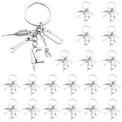 iMagitek 20Pcs Dad Grandpa Toolbox Keychains Screwdriver Wrench Saw Keychains for Father Grandpa Men's Keying Gifts Father's Day Birthday Gifts