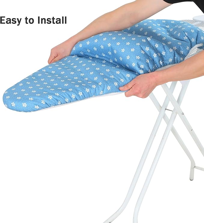 Ironing Board Cover and Pad Standard Size 15 x 54, 3 Pairs of Hook and Loop