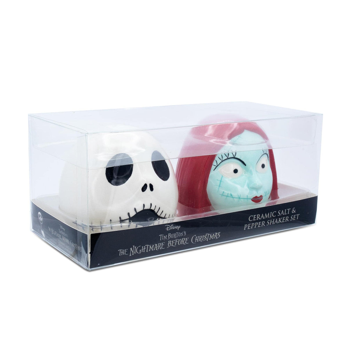 Disney The Nightmare Before Christmas Jack and Sally Ceramic Salt and Pepper Shakers, Set of 2 | Spice Dispenser Storage Canisters