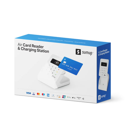 SumUp Air Bundle - Air Card Reader & Charging Station - contactless payments with Credit & Debit Card.
