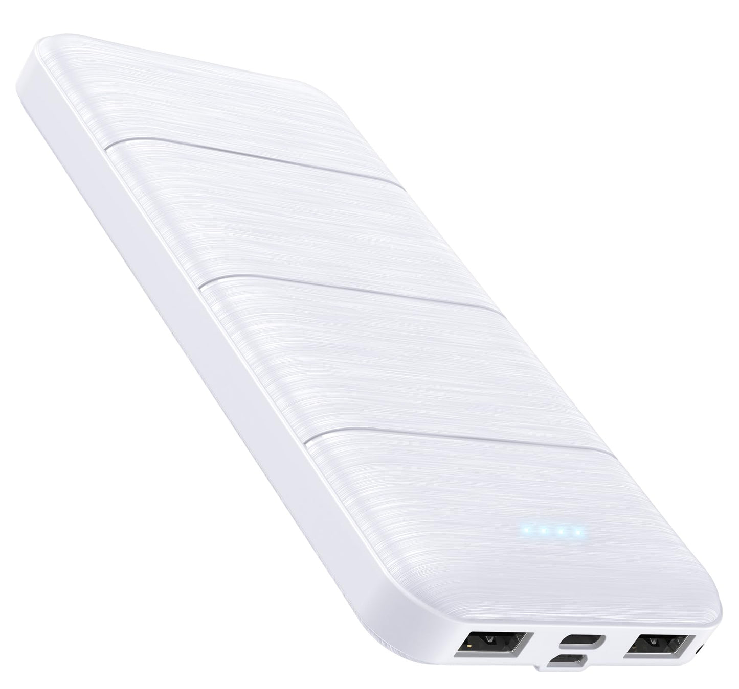 Portable Charger 2-Pack 15000mAh Power Bank Dual USB and Type-C Output 5V3.1A Fast Charger Battery Pack for iPhone 16 15 14 13 12 X Samsung S24 S23 Google iPad etc (Light Black and White)
